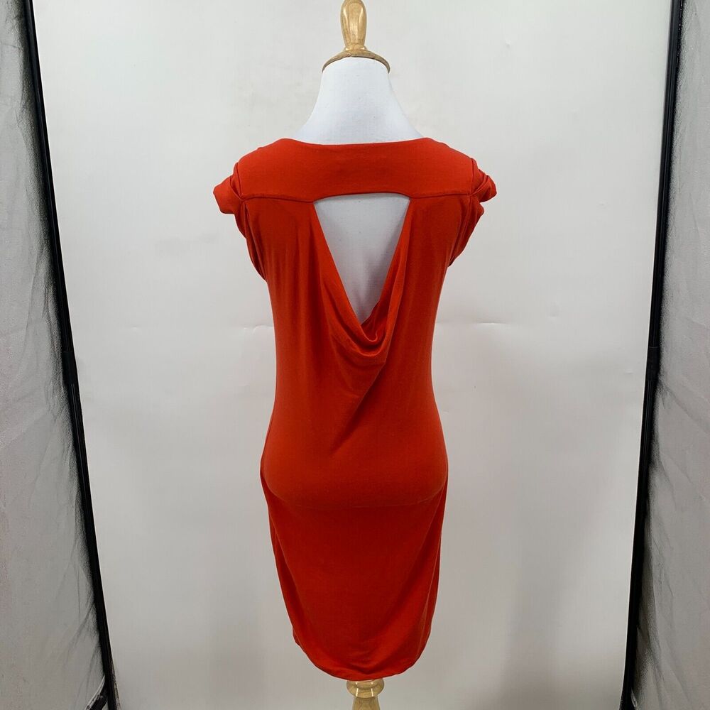 Athleta Charisma Mini Dress Womens XXS 2XS Cap Sleeve Scoop Draped Back Red - Picture 6 of 14
